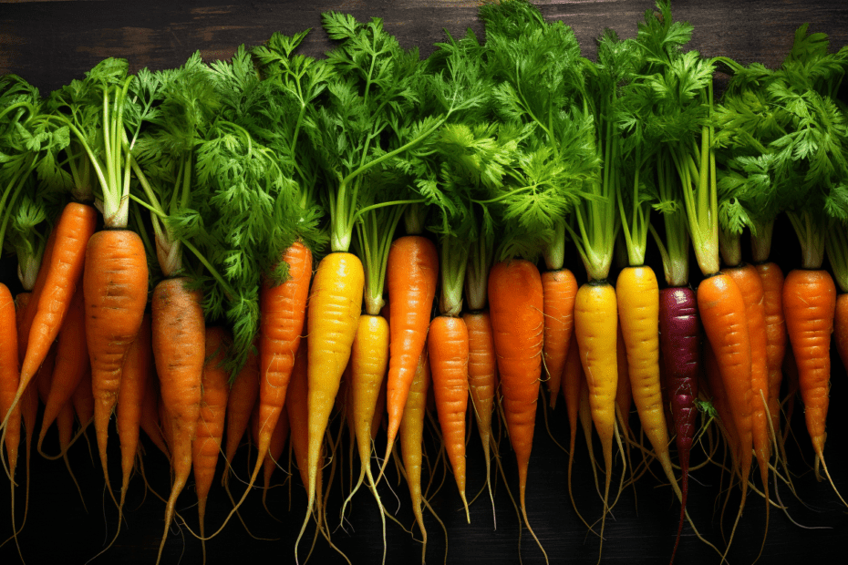 Carrots with all kind of colors